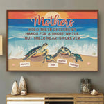 Custom Name Mother Sea Turtle Gifts for Mom - Personalized Poster