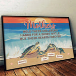 Custom Name Mother Sea Turtle Gifts for Mom - Personalized Poster