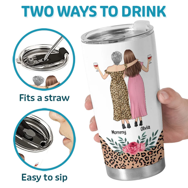 I Will Always Be With You - Family Personalized Custom Tumbler - Gift For Mom, Daughter