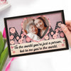 Custom Photo You Mean The World To Me - Family Personalized Custom 2-Layered Wooden Plaque With Stand - Gift For Mom, Daughter