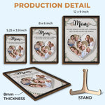 Custom Photo Mom Gifts - Personalized Wooden Plaque