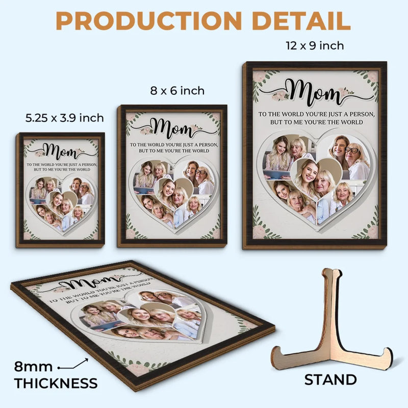 Custom Photo Mom Gifts - Personalized Wooden Plaque