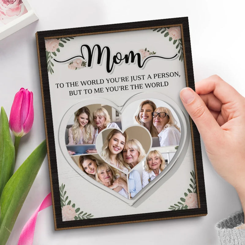 Custom Photo Mom Gifts - Personalized Wooden Plaque