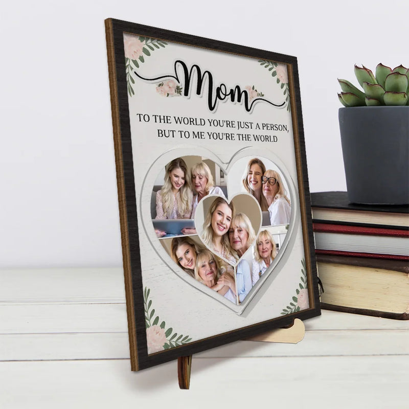 Custom Photo Mom Gifts - Personalized Wooden Plaque