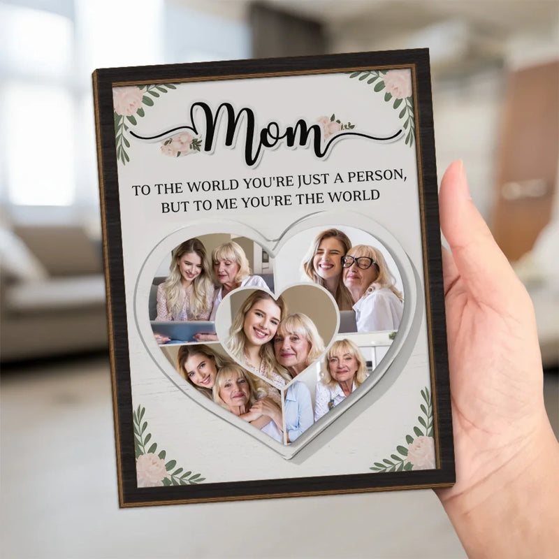 Custom Photo Mom Gifts - Personalized Wooden Plaque