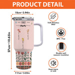 First Mom Now Grandma Gifts for Grandmothers - 40 Oz Tumbler With Handle