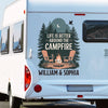 Every Flame Tells A Story - Camping Personalized Custom RV Decal - Gift For Yourself, Best Friends, Siblings, Family Members, Camping Lovers