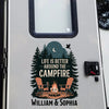 Every Flame Tells A Story - Camping Personalized Custom RV Decal - Gift For Yourself, Best Friends, Siblings, Family Members, Camping Lovers