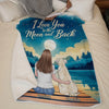 I Love You To The Moon And Back - Dog & Cat Personalized Custom Blanket - Gift For Pet Owners, Pet Lovers