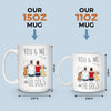Together With Our Pups - Couple Personalized Custom Mug - Gift For Husband Wife, Anniversary, Pet Owners, Pet Lovers