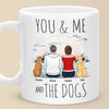 Together With Our Pups - Couple Personalized Custom Mug - Gift For Husband Wife, Anniversary, Pet Owners, Pet Lovers