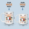 Just You, Me, And Wagging Tails - Couple Personalized Custom Mug - Gift For Husband Wife, Anniversary, Pet Owners, Pet Lovers
