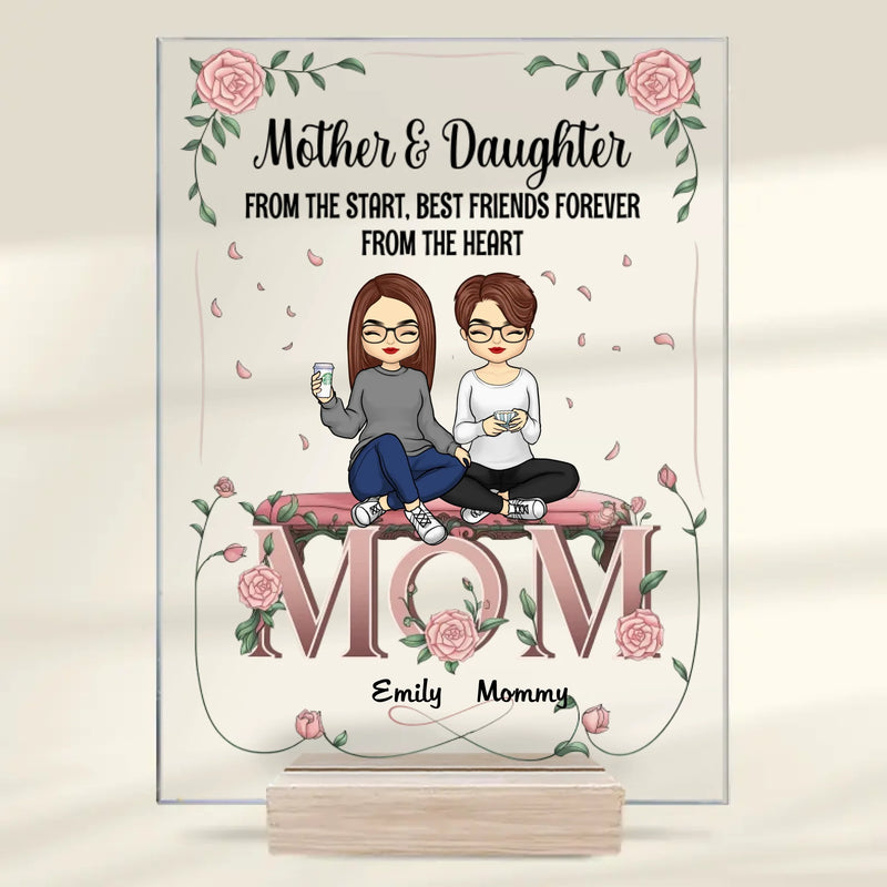 Custom Name Mother Daughter Gifts - Personalized Acrylic Plaque