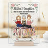 Double Trouble, Double Love - Family Personalized Custom Rectangle Shaped Acrylic Plaque - Gift For Mom, Daughter