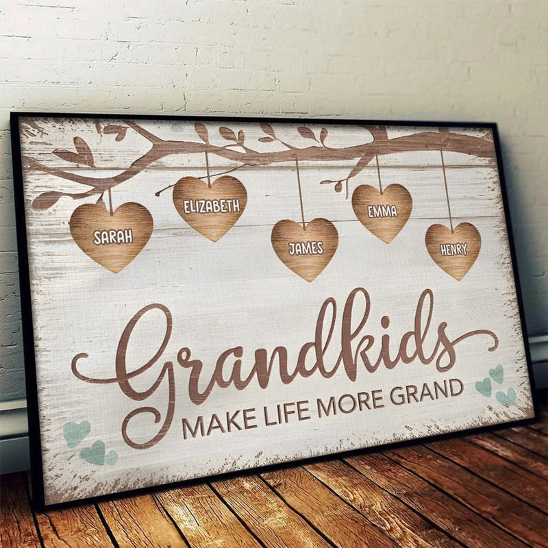 Every Grandchild Is A Grand Blessing - Family Personalized Custom Horizontal Poster - Gift For Mom, Grandma