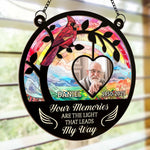 Custom Photo Memorial Cardinal Gifts - Personalized Suncatcher Ornament
