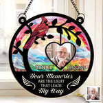 Custom Photo Memorial Cardinal Gifts - Personalized Suncatcher Ornament