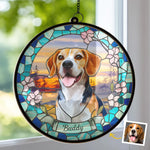Custom Pet Photo Beagle Gifts for Dog Lovers - Personalized Suncatcher Hanging Ornament