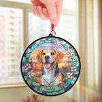 Custom Pet Photo Beagle Gifts for Dog Lovers - Personalized Suncatcher Hanging Ornament