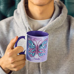 Custom Name Butterfly Gift - Personalized Accent Mugs