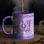 Custom Name Butterfly Design - Personalized Accent Mugs