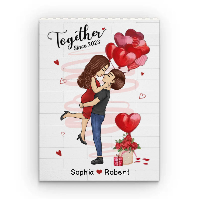 Custom Name Romantic Couple Gifts - Personalized Building Brick Blocks