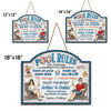 Our Love Is As Deep As This Pool - Couple Personalized Custom Home Decor Wood Sign - Gift For Husband Wife, Anniversary