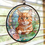 Custom Pet Photo Cat Gifts for Cat Lovers - Personalized Suncatcher Hanging Ornament