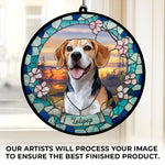 Custom Pet Photo Beagle Gifts for Dog Lovers - Personalized Suncatcher Hanging Ornament