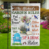 Sip A Drink Relax - Family Personalized Custom Flag - Gift For Yourself, Best Friends, Siblings, Family Members