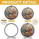Custom Pet Photo Cat Garden Gifts - Personalized Suncatcher Hanging Ornament