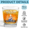 You Caught My Eye And My Heart - Couple Personalized Custom Square Whiskey Glass - Gift For Husband Wife, Anniversary