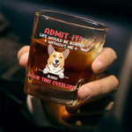 Custom Name Funny Dog Lover Gifts - Personalized Square Whiskey Glass
