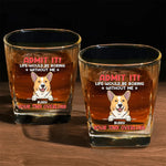 Custom Name Funny Dog Lover Gifts - Personalized Square Whiskey Glass
