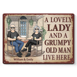 Custom Name Funny Couple Home Decor - Personalized Metal Sign
