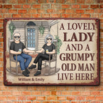 Custom Name Funny Couple Home Decor - Personalized Metal Sign