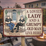 Custom Name Funny Couple Home Decor - Personalized Metal Sign