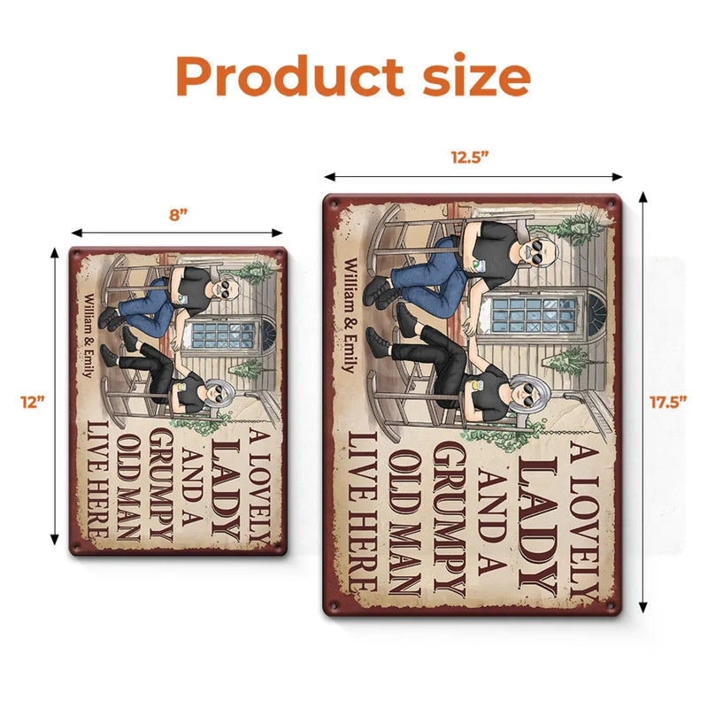 Custom Name Funny Couple Home Decor - Personalized Metal Sign