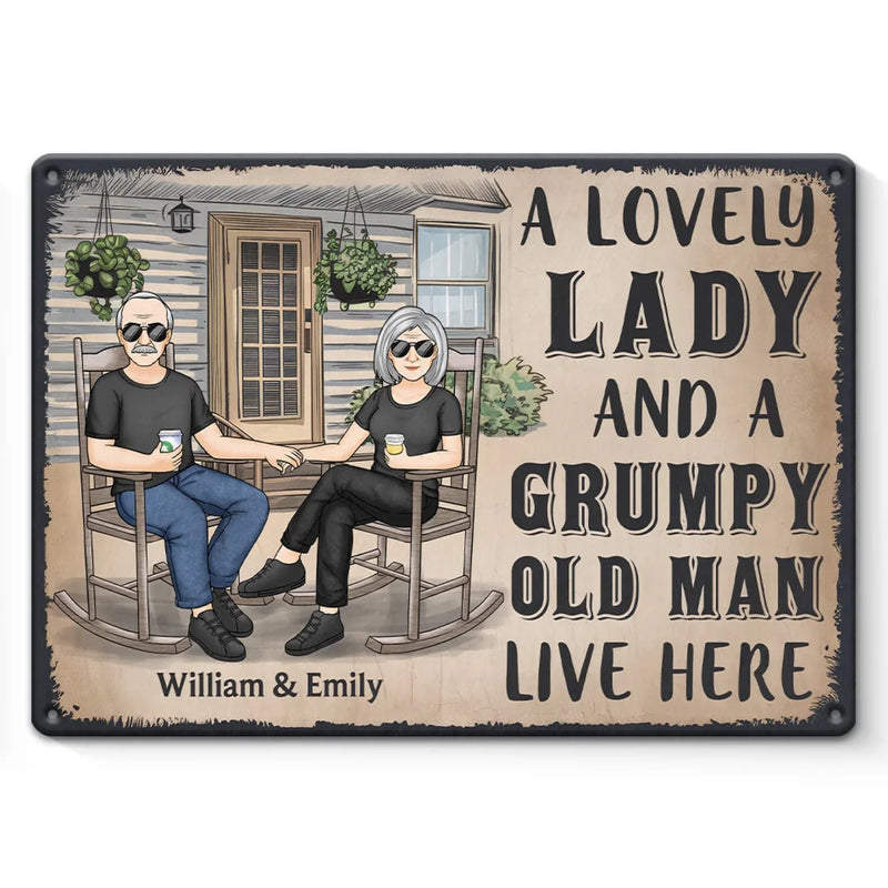 Love Grows Stronger With Every Gray Hair - Couple Personalized Custom Home Decor Metal Sign - House Warming Gift For Husband Wife, Anniversary