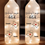 Custom Name Long Distance Gifts - Personalized Bottle Lamp