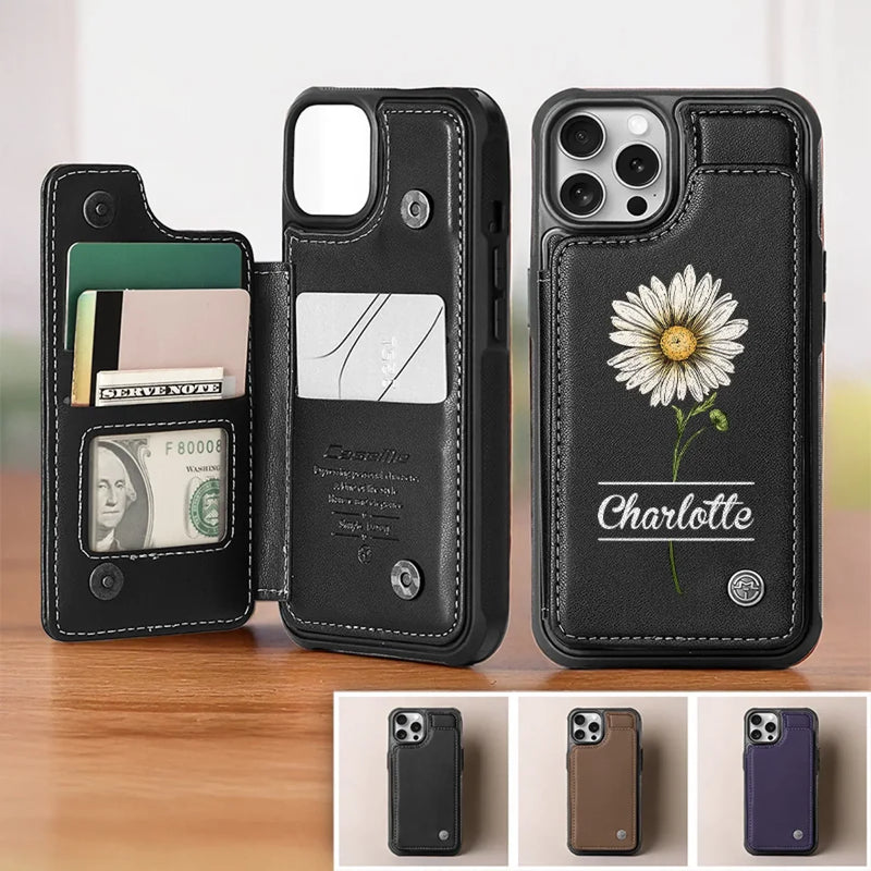 You Are Enough, Just As You Are - Family Personalized Custom Leather Flip Wallet Phone Case - Gift For Yourself, Best Friends, Siblings, Family Members