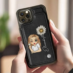 Custom Name Daisy Girl Gifts for Women - Personalized Wallet Phone Case