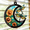 Time May Pass, But Memories Remain Evergreen - Memorial Personalized Window Hanging Suncatcher Ornament - Sympathy Gift For Family Members