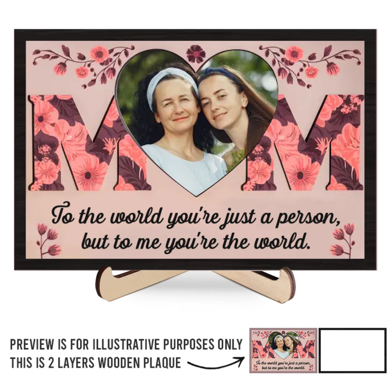 Custom Photo Mom Gifts - Personalized Wooden Plaque