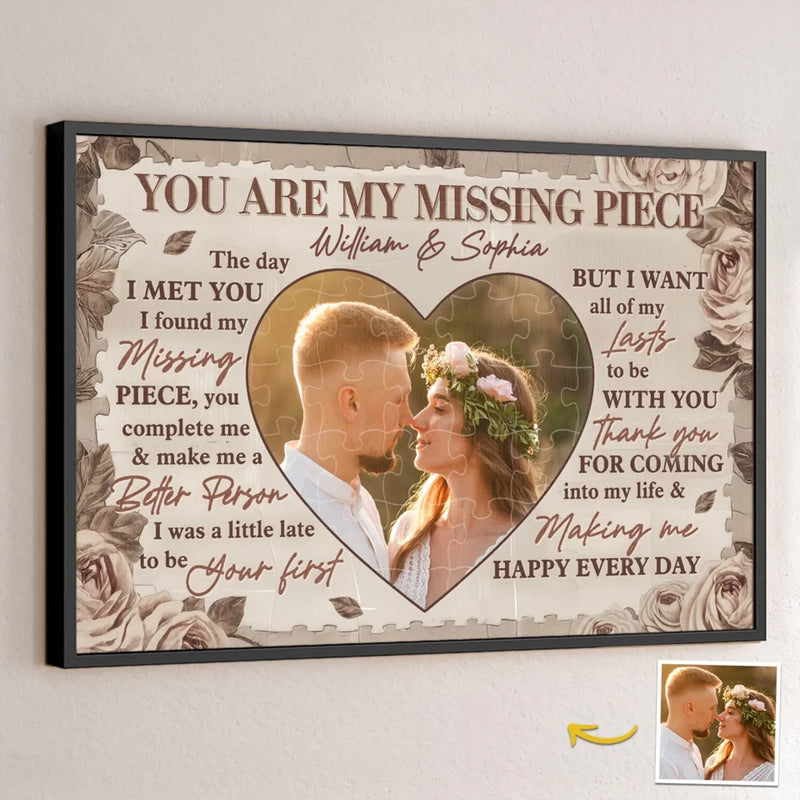 Custom Photo You Make Me Whole
- Couple Personalized Custom Horizontal Poster - Gift For Husband Wife, Anniversary