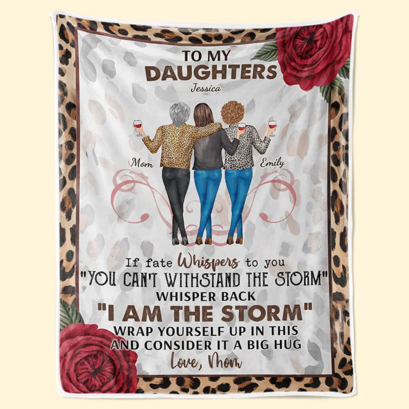 The World Is Brighter Because Of You - Family Personalized Custom Blanket - Mother's Day, Gift For Mom, Grandma