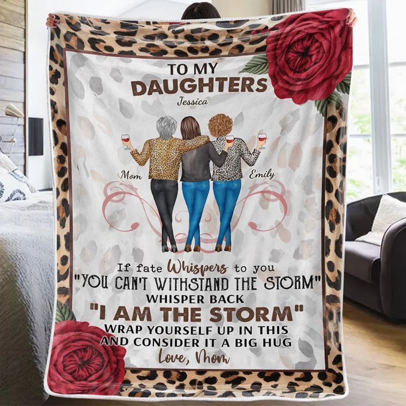 The World Is Brighter Because Of You - Family Personalized Custom Blanket - Mother's Day, Gift For Mom, Grandma