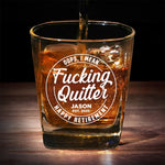 Custom Funny Retirement Gifts - Personalized Square Whiskey Glass