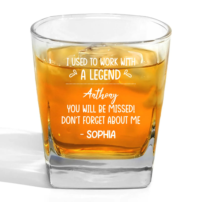 Give A Gift That Speaks Volumes - Coworker Personalized Custom Square Whiskey Glass - Appreciation, Retirement Gift For Coworkers, Work Friends, Colleagues