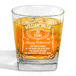 Custom Name Retirement Gifts - Personalized Square Whiskey Glass